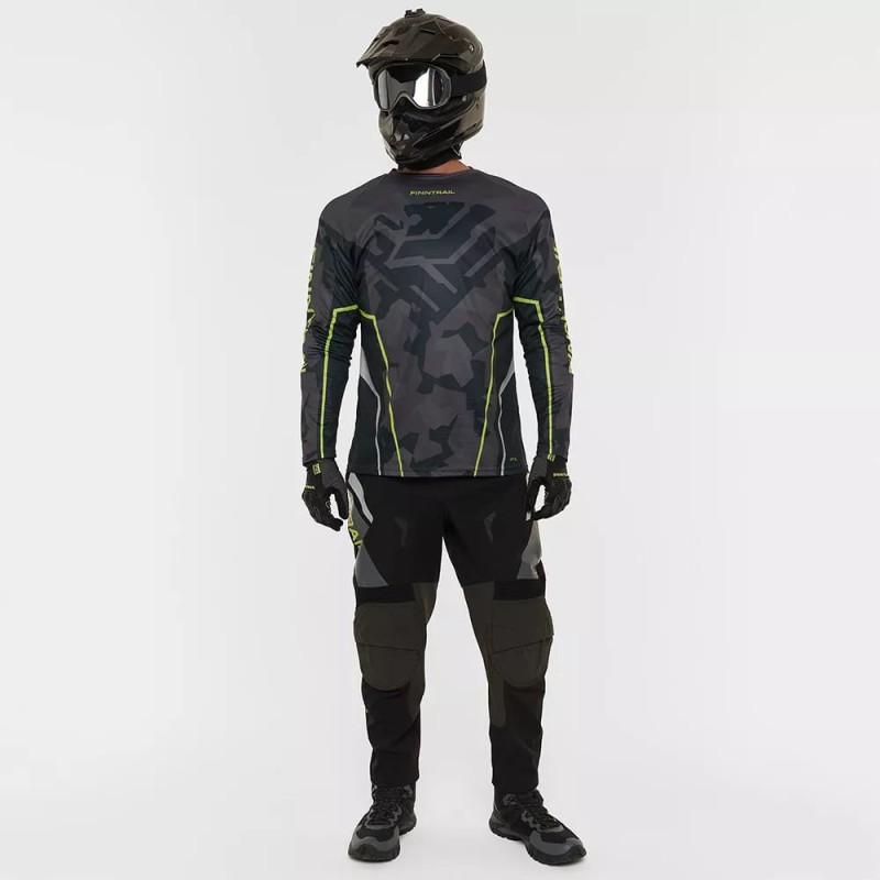 Мотобрюки мужские Finntrail Enduro 4610 Graphite, полиэстер, черный, размер 58-60 (XXL), 185-195 см