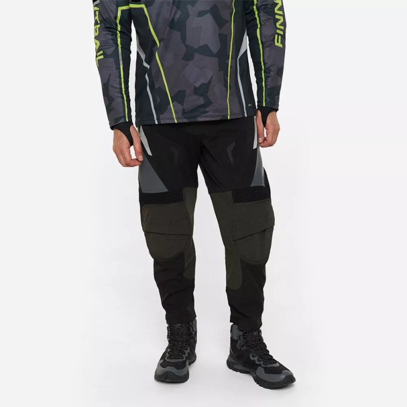 Мотобрюки мужские Finntrail Enduro 4610 Graphite, полиэстер, черный, размер 58-60 (XXL), 185-195 см