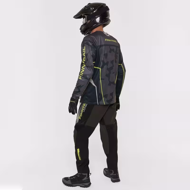 Мотобрюки мужские Finntrail Enduro 4610 Graphite, полиэстер, черный, размер 62-64 (XXXL), 190-200 см