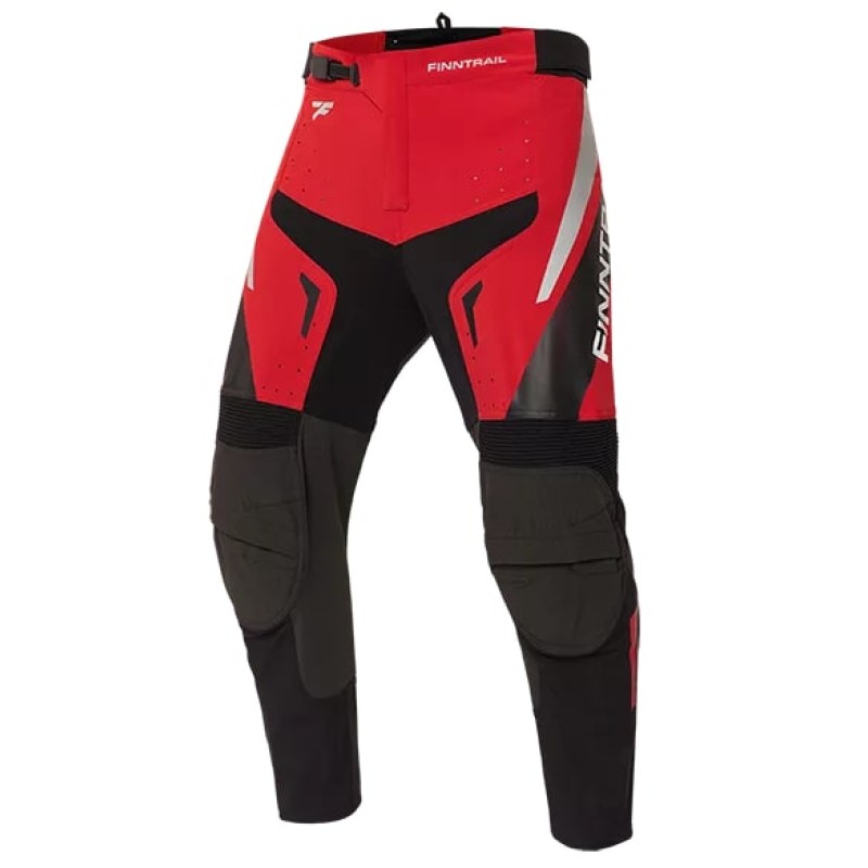 Мотобрюки мужские Finntrail Enduro 4610 Red, полиэстер, красный, размер 42-44 (XS), 160-170 см