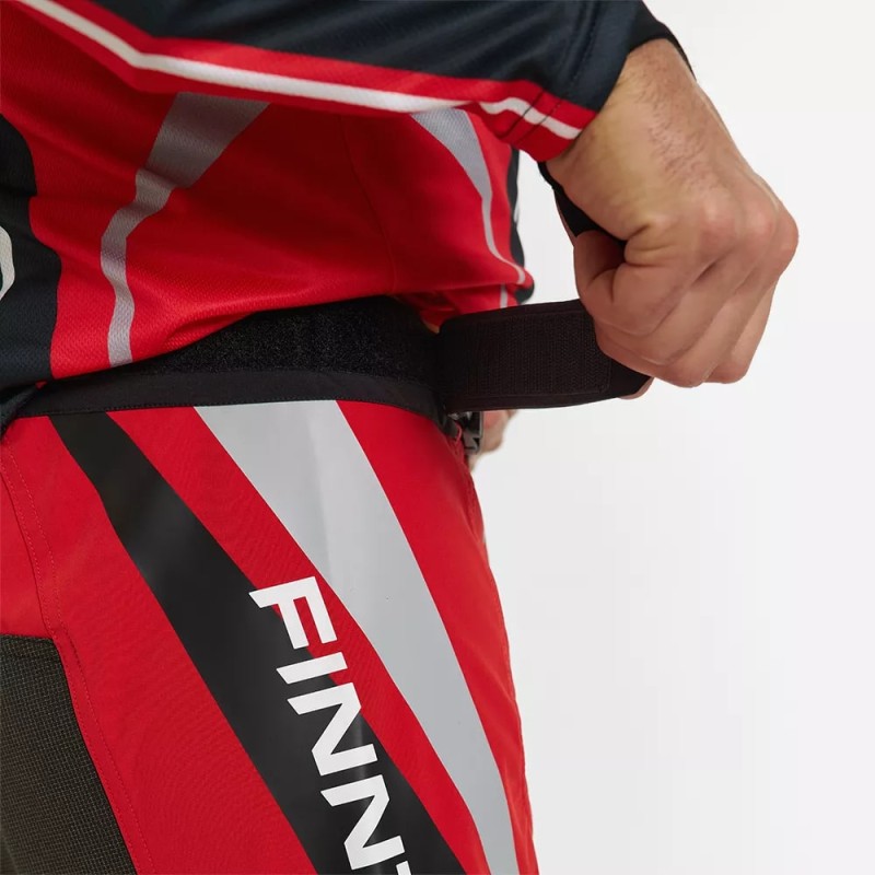 Мотобрюки мужские Finntrail Enduro 4610 Red, полиэстер, красный, размер 44-46 (S), 165-175 см