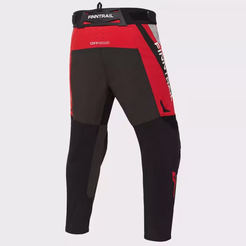 Мотобрюки мужские Finntrail Enduro 4610 Red, полиэстер, красный, размер 44-46 (S), 165-175 см