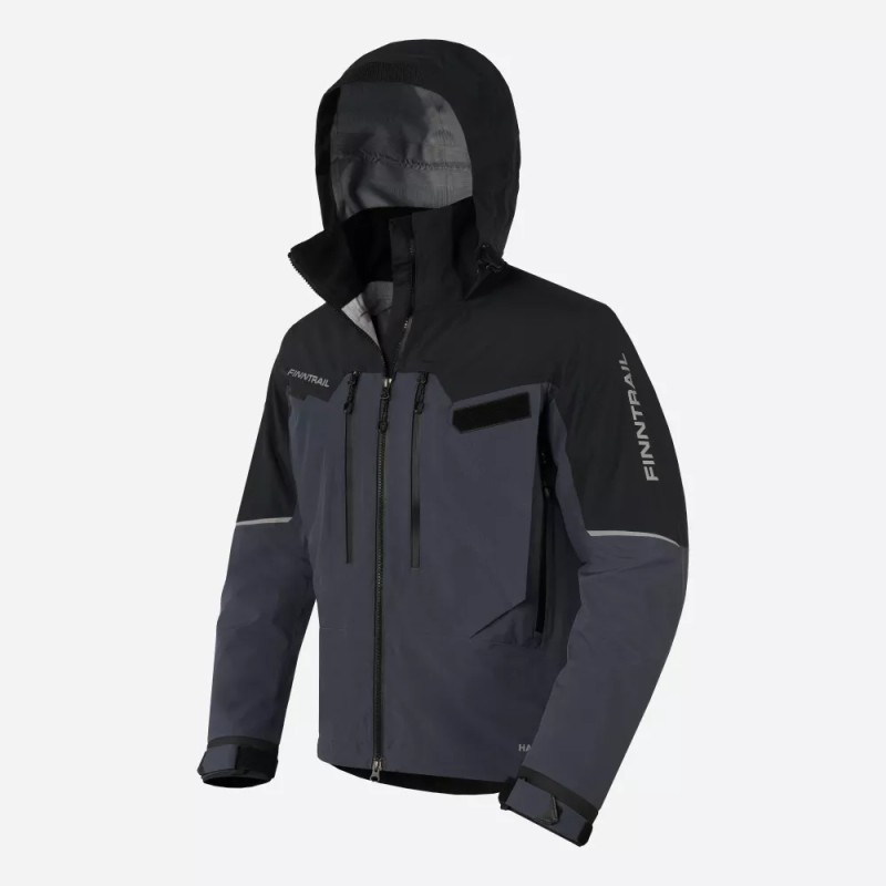 Куртка забродная мужская Finntrail Proguide 4031 DarkGrey, мембрана Hard-Tex, серый, размер 58-60 (XXL), 185-195 см