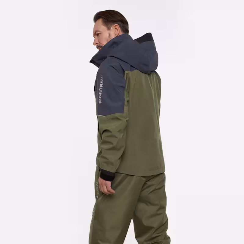 Куртка забродная мужская Finntrail Proguide 4031 Khaki, мембрана Hard-Tex, хаки, размер 54-56 (MK), 170-180 см