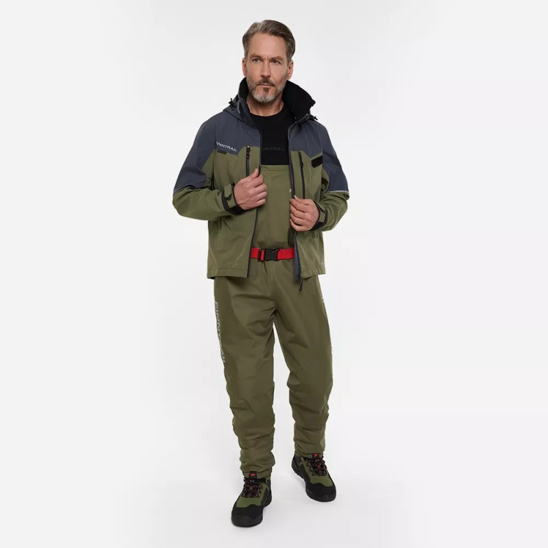 Куртка забродная мужская Finntrail Proguide 4031 Khaki, мембрана Hard-Tex, хаки, размер 50-52 (L), 175-185 см