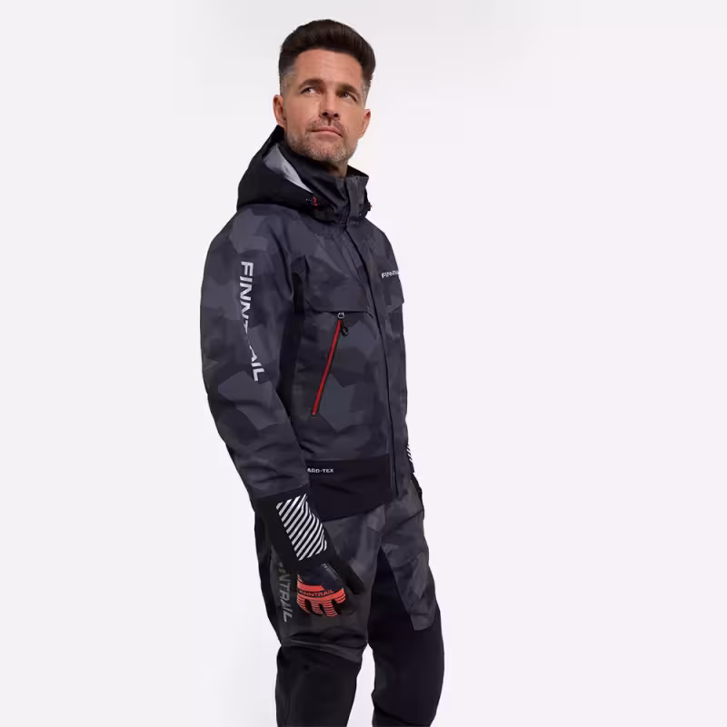 Куртка забродная мужская Finntrail Speedmaster 4026 CamoShadowBlack, черный, размер 62-64 (XXXL), 190-200 см