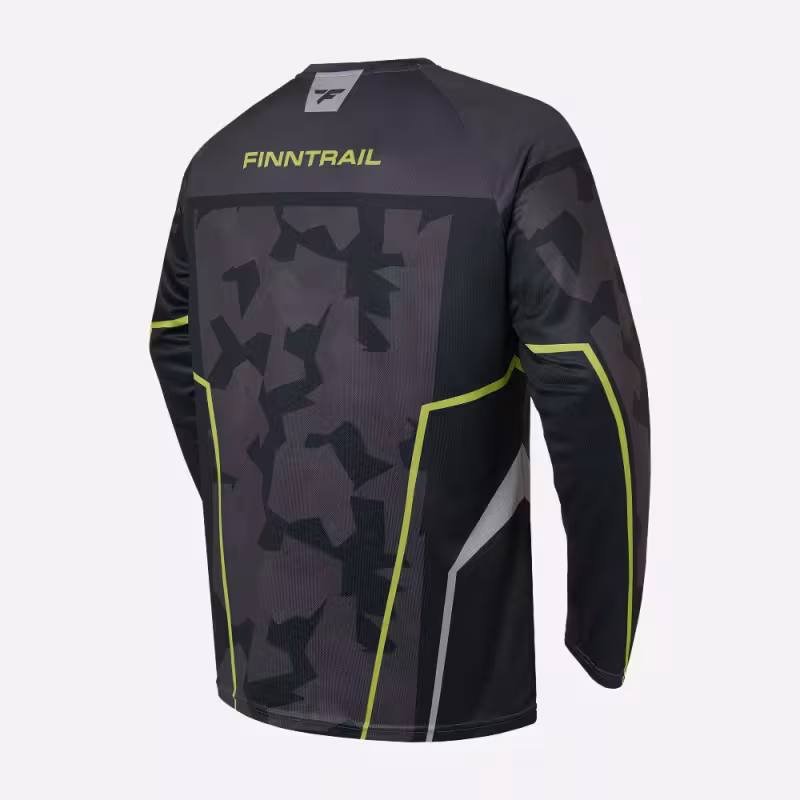 Джерси мужское Finntrail Jersey 6600 CamoShadowBlack, полиэстер, черный камуфляж, размер 48-50 (M), 170-180 см