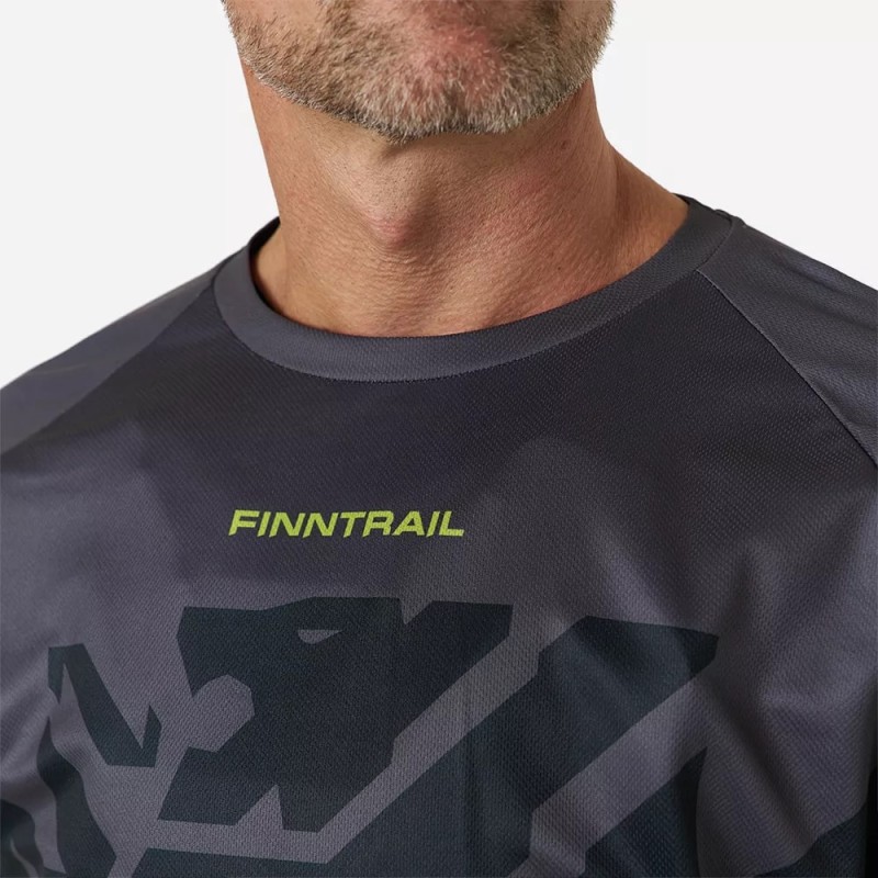 Джерси мужское Finntrail Jersey 6600 CamoShadowBlack, полиэстер, черный камуфляж, размер 50-52 (L), 175-185 см