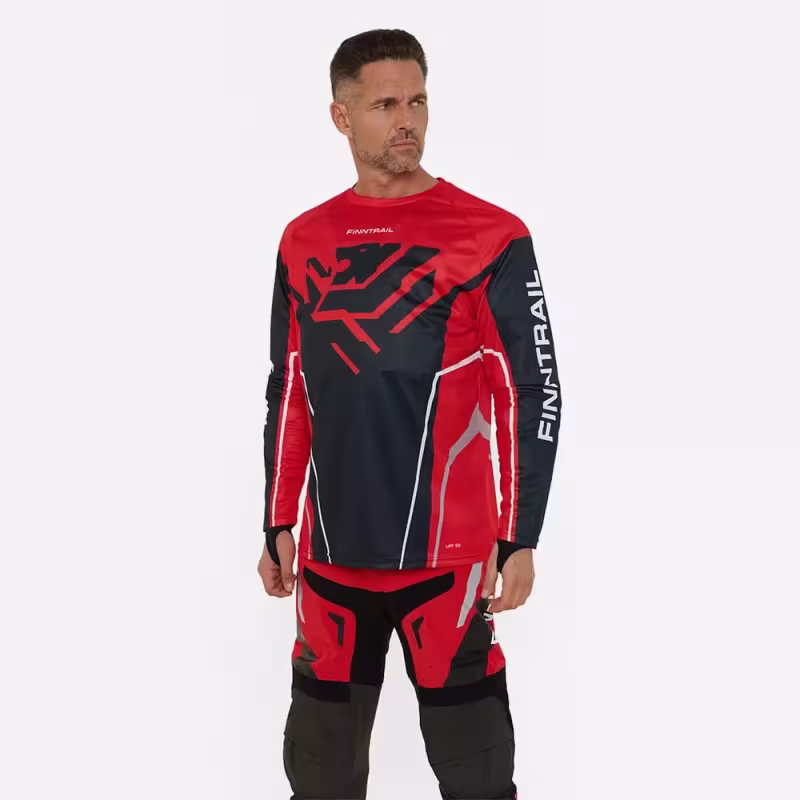Джерси мужское Finntrail Jersey 6600 Red, полиэстер, красный, размер 48-50 (M), 170-180 см