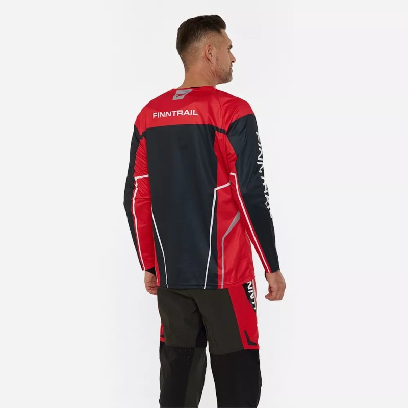 Джерси мужское Finntrail Jersey 6600 Red, полиэстер, красный, размер 58-60 (XXL), 185-195 см