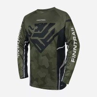 Джерси мужское Finntrail Jersey 6600 CamoShadowGreen, полиэстер, зеленый камуфляж, размер 42-44 (XS), 160-170 см