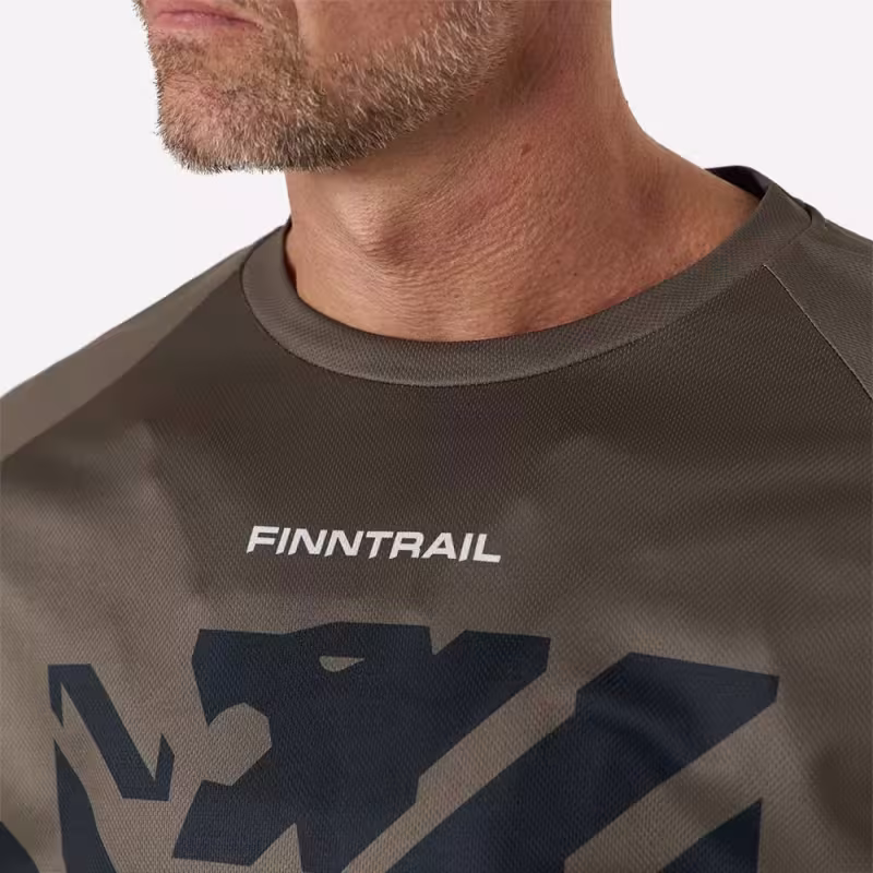 Джерси мужское Finntrail Jersey 6600 CamoShadowGreen, полиэстер, зеленый камуфляж, размер 44-46 (S), 165-175 см
