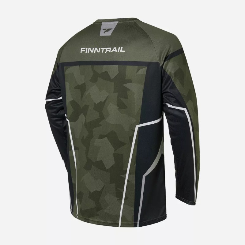 Джерси мужское Finntrail Jersey 6600 CamoShadowGreen, полиэстер, зеленый камуфляж, размер 48-50 (M), 170-180 см