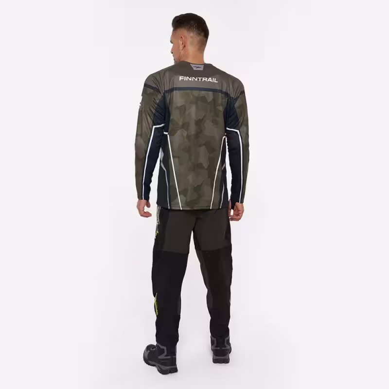Джерси мужское Finntrail Jersey 6600 CamoShadowGreen, полиэстер, зеленый камуфляж, размер 54-56 (XL), 180-190 см