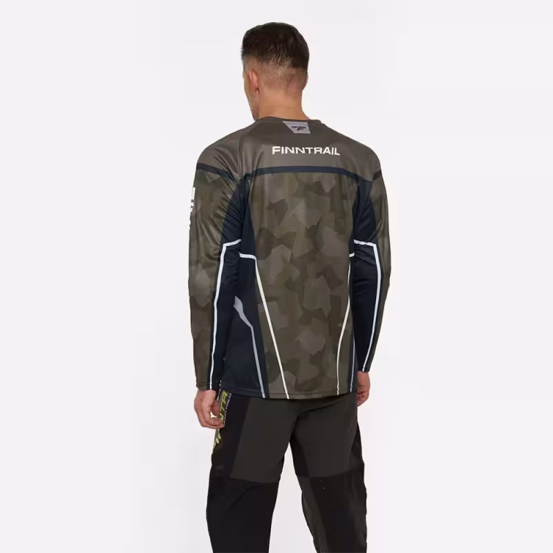Джерси мужское Finntrail Jersey 6600 CamoShadowGreen, полиэстер, зеленый камуфляж, размер 54-56 (XL), 180-190 см