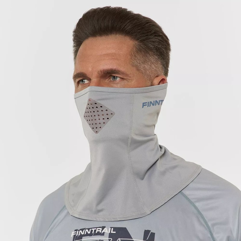 Шарф-бафф с маской Finntrail Wave 9805 Grey, полиэстер, серый, размер универсальный