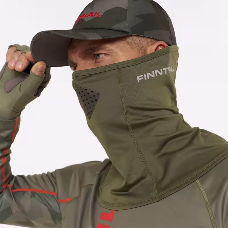 Шарф-бафф с маской Finntrail Wave 9805 Khaki, полиэстер, хаки, размер универсальный