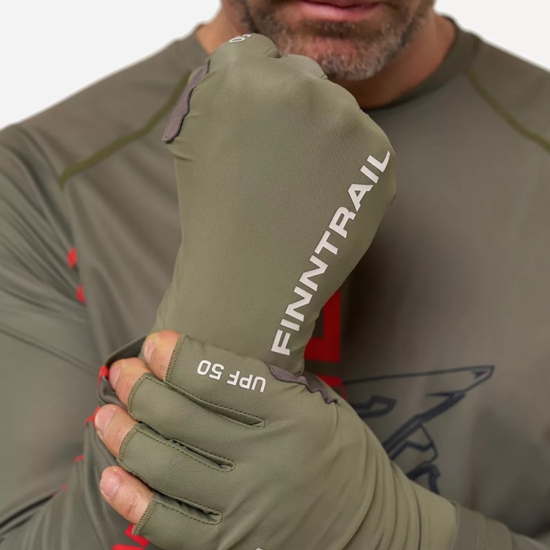 Перчатки Finntrail Wave 2852, полиэстер, хаки, размер L