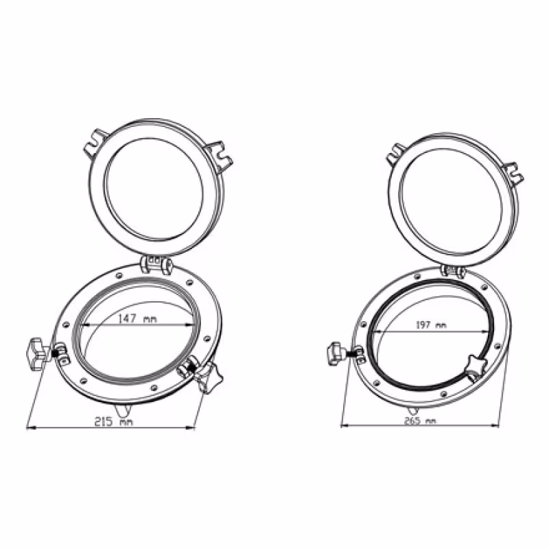 Иллюминатор SeaFlo SFPP1-01, 147 (215) мм