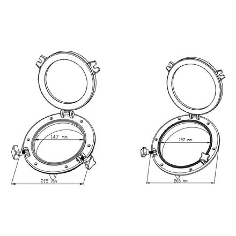 Иллюминатор SeaFlo SFPP1-01, 147 (215) мм