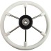 Колесо рулевое Volanti Luisi Leader Tanegum, спицы серебрянные, 360 мм, белый