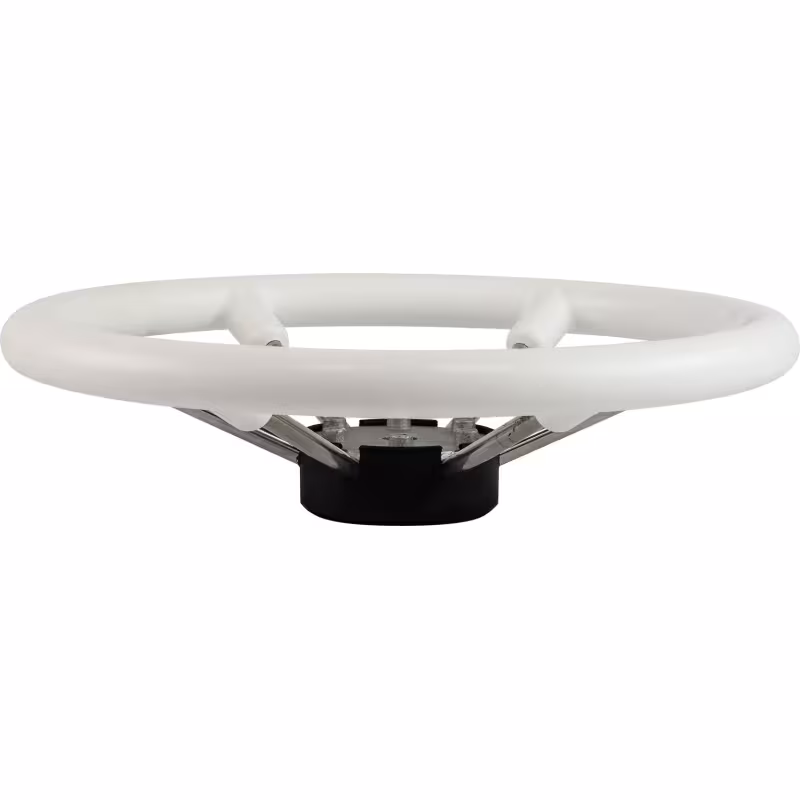 Колесо рулевое Volanti Luisi Leader Tanegum, спицы серебрянные, 360 мм, белый