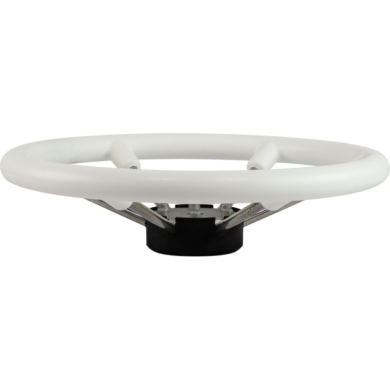 Колесо рулевое Volanti Luisi Leader Tanegum, спицы серебрянные, 360 мм, белый