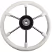 Колесо рулевое Volanti Luisi Leader Tanegum, спицы серебрянные, 400 мм, белый