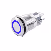 Кнопка включения (с фиксацией) Skipper SK-DSS-19-SL-BL, 19 мм