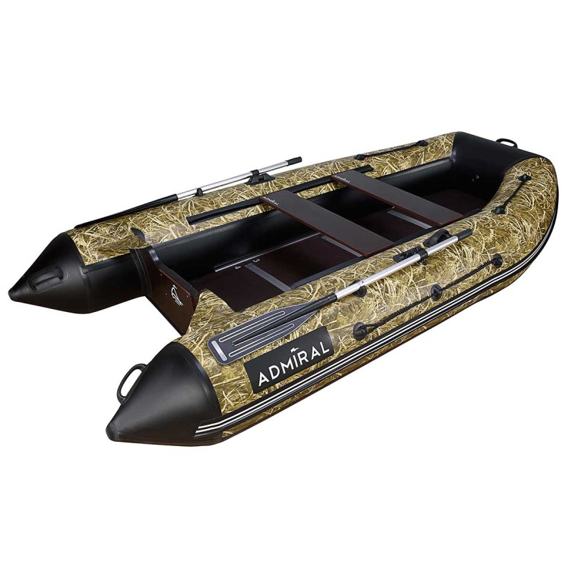 Лодка надувная ПВХ Адмирал 270, пайол фанерный, камыш