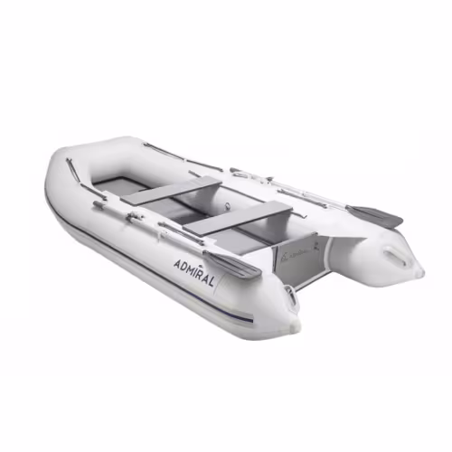 Лодка надувная ПВХ Адмирал 270, пайол фанерный, белый