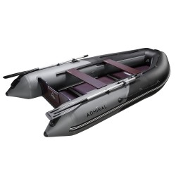 Лодка надувная ПВХ Адмирал 320 S Pro Lite, пайол фанерный, серый/белый