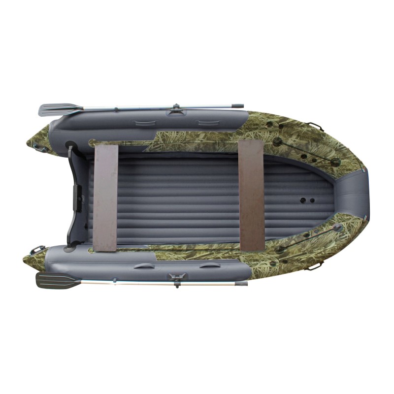 Лодка надувная ПВХ с интегрированным фальшбортом Angler Skat Triton 450NDFi, НДНД, камуфляж