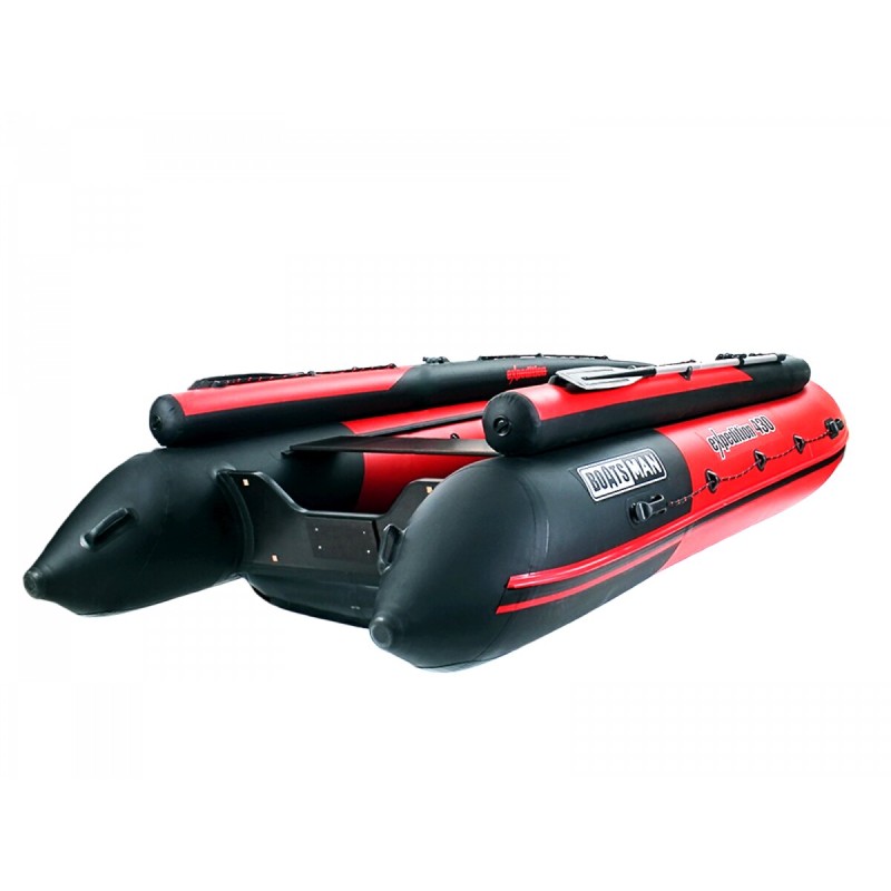 Лодка надувная ПВХ Flinс Boatsman BT430 Expedition, НДНД, черный/красный