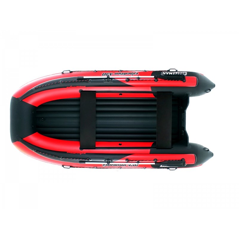 Лодка надувная ПВХ Flinс Boatsman BT430 Expedition, НДНД, черный/красный