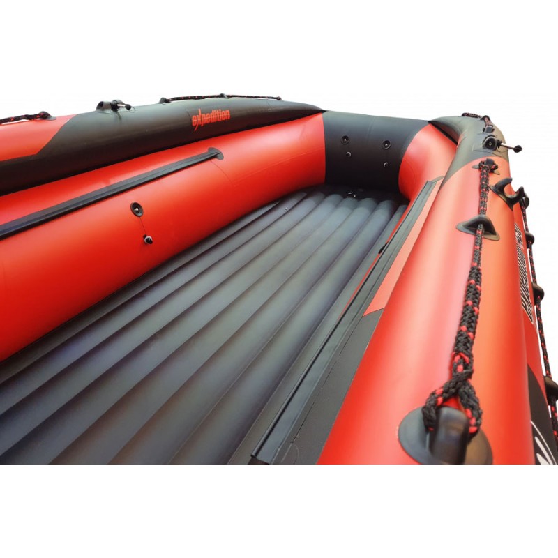Лодка надувная ПВХ Flinс Boatsman BT430 Expedition, НДНД, черный/красный