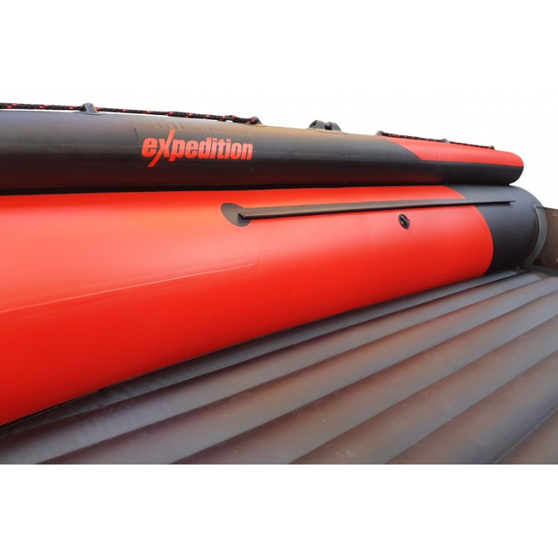 Лодка надувная ПВХ Flinс Boatsman BT430 Expedition, НДНД, черный/красный