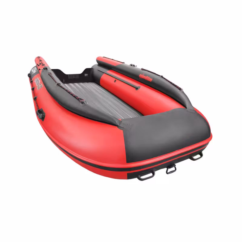 Лодка надувная ПВХ Flinс Boatsman BT430 Expedition, НДНД, черный/красный