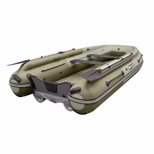 Лодка надувная ПВХ с интегрированным фальшбортом Angler Reef Triton 400 Fi S-Max, НДНД, хаки/оливковый