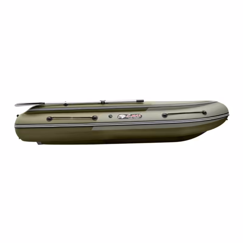 Лодка надувная ПВХ с интегрированным фальшбортом Angler Reef Triton 400 Fi S-Max, НДНД, хаки/оливковый