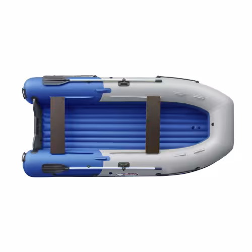 Лодка надувная ПВХ Angler Reef Triton 400 S-Max, НДНД, синий/серый