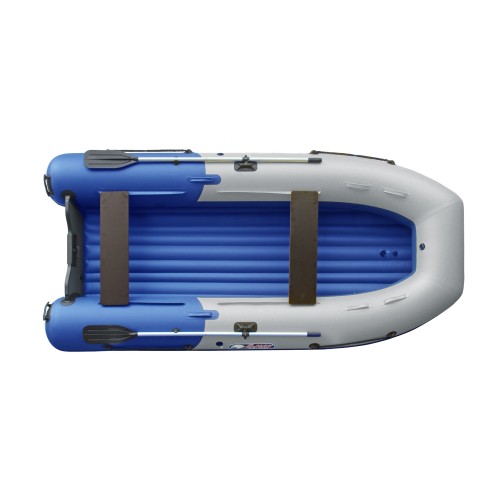 Лодка надувная ПВХ Angler Reef Triton 400 S-Max, НДНД, синий/серый