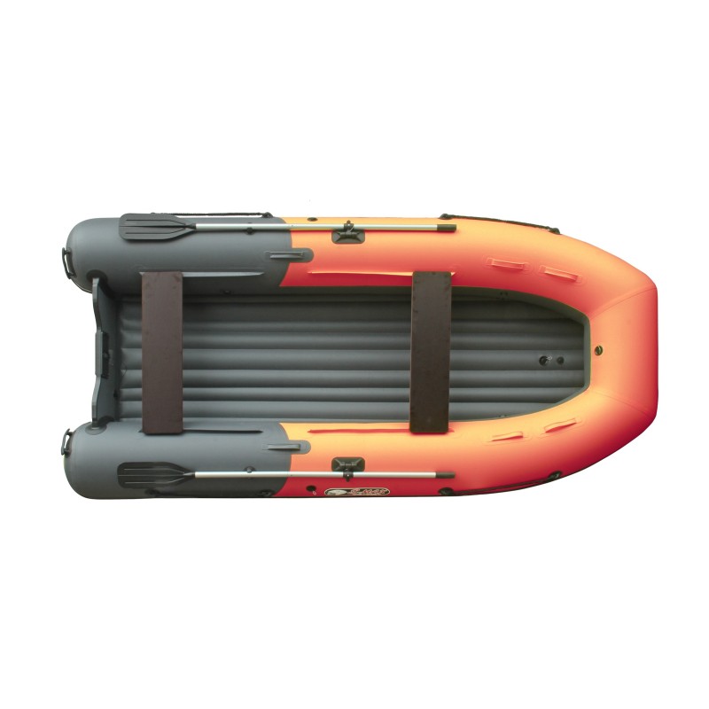 Лодка надувная ПВХ Angler Reef Triton 400 S-Max, НДНД, серый/оранжевый