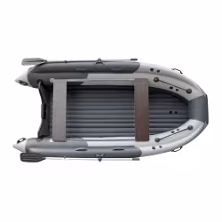 Лодка надувная ПВХ Angler Skat Triton 390NDFi с интегрированным фальшбортом, НДНД, темно-серый/серый