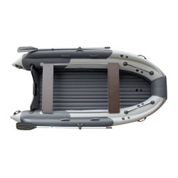 Лодка надувная ПВХ Angler Skat Triton 390NDFi с интегрированным фальшбортом, НДНД, темно-серый/серый