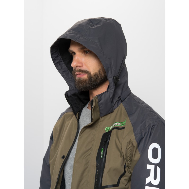 Костюм мужской Huntsman (Восток) Орегон, ткань Breathable, хаки/серый, размер 48-50, 182-188 см