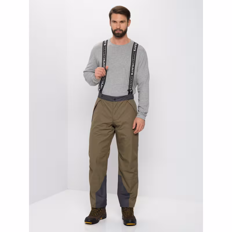 Костюм мужской Huntsman (Восток) Орегон, ткань Breathable, хаки/серый, размер 52-54, 170-176 см
