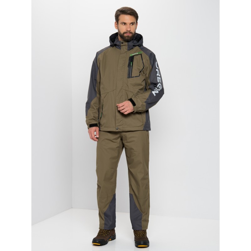 Костюм мужской Huntsman (Восток) Орегон, ткань Breathable, хаки/серый, размер 56-58, 170-176 см