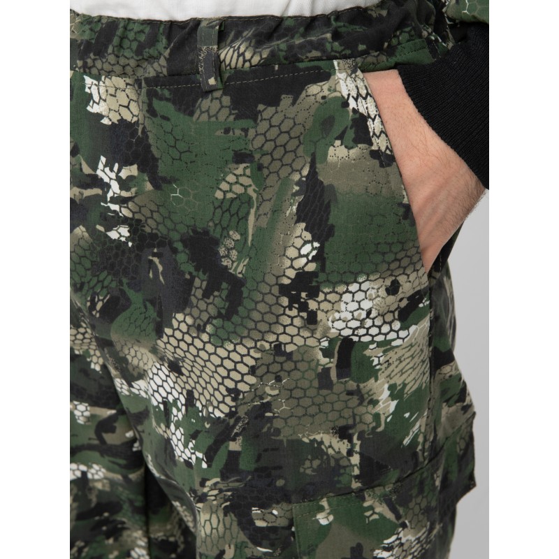 Костюм антимоскитный мужской Huntsman Антигнус-Люкс Зеленый питон, ткань сорочка, зеленый камуфляж, размер 44-46, 182-188 см