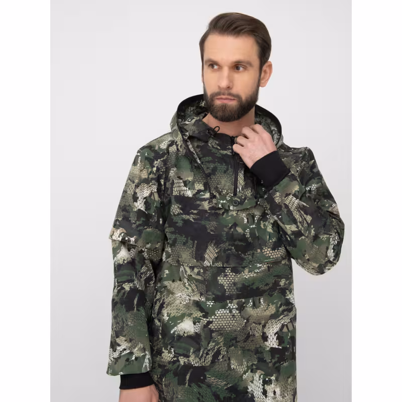 Костюм антимоскитный мужской Huntsman Антигнус-Люкс Зеленый питон, ткань сорочка, зеленый камуфляж, размер 44-46, 182-188 см